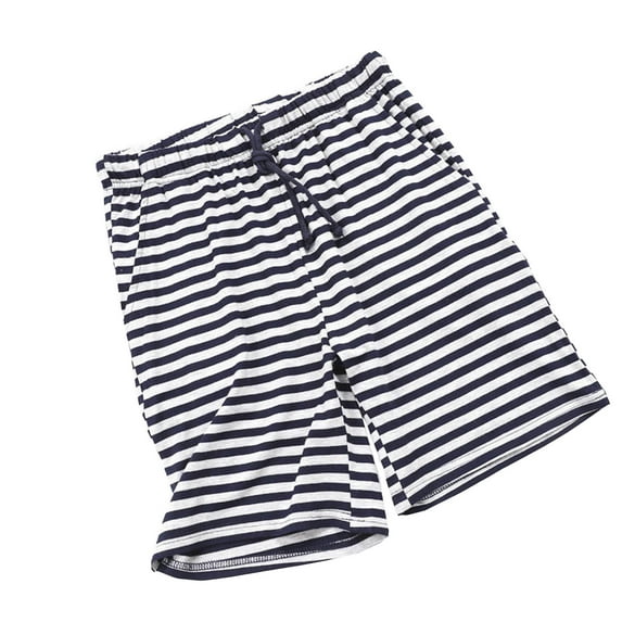 UAMVSH Pajama Shorts for Women Modal Stripe Printed Drawstring Lounge Shorts Soft Elastic Waist Pockets Sleep Bottoms
