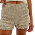 thumbnail image 1 of UAMVSH Pajama Shorts for Women Summer Trendy Layered Bloomer Ladies Sleep Shorts Elastic Waist Ruffle Lace Hem Lounge Pj Bottoms, 1 of 3