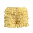 thumbnail image 1 of UAMVSH Pajama Shorts for Women Trendy Summer Ladies Lace Layered Bloomer Sleep Shorts Elastic Waist Bow Ruffle Lounge Pj Shorts, 1 of 4
