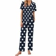 thumbnail image 1 of UAMVSH Pajamas Sets Women's Short Sleeve Sleepwear Soft Button down Loungewear Pjs Lounge Set Nightwear, 1 of 6