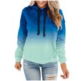 thumbnail image 1 of UAMVSH Plus Size Hoodies for Women Gradient Long Sleeve Oversized Sweatshirt Fall Winter Casual Hooded Tops with Pocket, 1 of 6