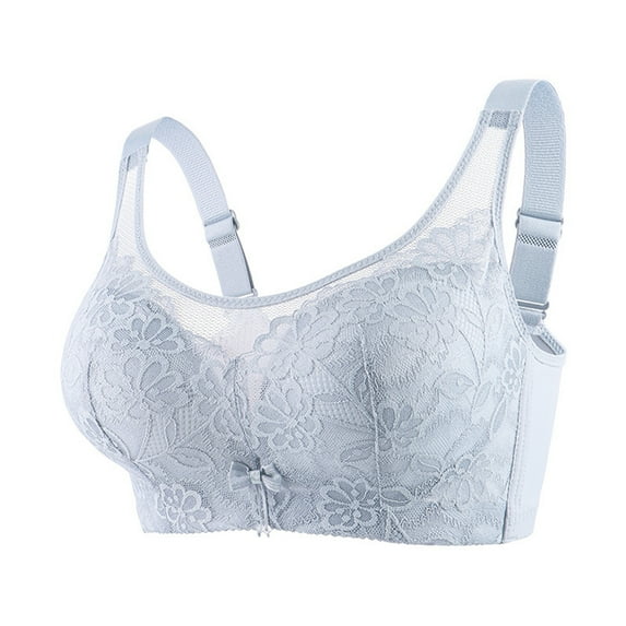UAMVSH Plus Size Lace Bras for Women Comfort No Padded Underwire Bra Full Coverage Solid Color Everyday Bra