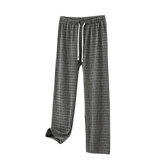 UAMVSH Plus Size Pajama Pants for Women Plaid Drawstring Elastic Waist Lounge Pants Comfy Casual Brushed Wide Leg Sleepwear