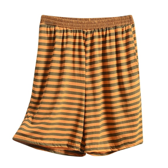 UAMVSH Plus Size Pajama Shorts Comfy Modal Stripe Printed Sleep Shorts with Pockets Soft Summer Elastic Waist Lounge Pj Bottoms