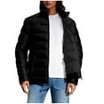 thumbnail image 1 of UAMVSH Plus Size Quilted Jackets for Women Color Block Long Sleeve Puffer Coat Zipper Stand Collar Warm Winter Outwear with Pockets, 1 of 4