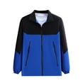 thumbnail image 1 of UAMVSH Plus Size Rain Jackets for Women Color Block Stand Collar Windbreaker Oversized Waterproof Zip Up Casual Raincoat with Pockets, 1 of 6