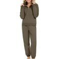 thumbnail image 1 of UAMVSH Plus Size Sweatsuits Women 2 Piece Outfit Half Zip Lapel Pullover and Jogger Pants Matching Set Ovesized Long Sleeve Tracksuit, 1 of 5
