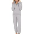 thumbnail image 1 of UAMVSH Plus Size Sweatsuits Women 2 Piece Outfit Half Zip Lapel Pullover and Jogger Pants Matching Set Ovesized Long Sleeve Tracksuit, 1 of 5
