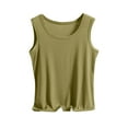 thumbnail image 1 of UAMVSH Plus Size Tank Tops for Women Sleeveless Crewneck Oversized T-Shirt Wide Strap Camisole Soft Cotton Summer Basic Undershirt XL-5XL, 1 of 5