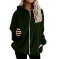thumbnail image 1 of UAMVSH Plus Size Winter Coats for Women Fleece Long Sleeve Hooded Jacket Oversized Zip Up Fuzzy Warm Outwear with Pockets, 1 of 7