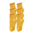 thumbnail image 1 of UAMVSH Ruffle Socks Women 3 Pairs Casual Cute Girl Ruffle Socks Breathable Cotton Solid Color Ruffle Ankle Socks, 1 of 3