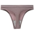 thumbnail image 1 of UAMVSH Seamless Thongs for Women No Show Panties Stretch Low Rise Bikini Panties Soft Coverage y G-String, 1 of 4