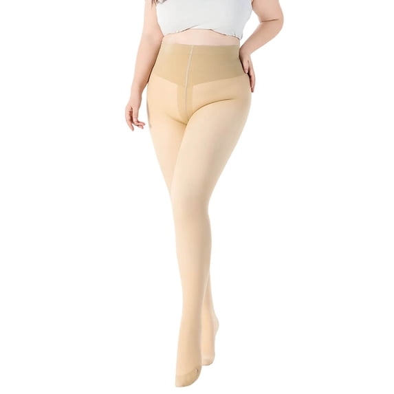 UAMVSH Sheer Tights for Women Elastic High Waisted Fleece Lined Pants Comfy Soft Warm Thermal Pantyhose Leggings for Cold Weather