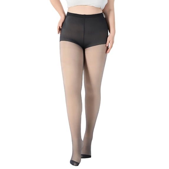 UAMVSH Sheer Tights for Women Elastic High Waisted Fleece Lined Pants Comfy Soft Warm Thermal Pantyhose Leggings for Cold Weather