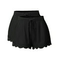 thumbnail image 1 of UAMVSH Shorts for Women Trendy Causal High Waisted Shorts Summer Beach Lace Lounge Short Pants Plus Size 2 Pack, 1 of 3