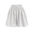 thumbnail image 1 of UAMVSH Women's Summer Chiffon Shorts Casual Comfy Shorts Drawstring Waist Wide Leg Beach Shorts Plus Size, 1 of 4