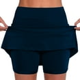 thumbnail image 1 of UAMVSH Skirted Shorts for Women Plus Size Soft Stretchy Tennis Golf Athletic Skorts High Waist Running Active Skirts with Shorts(XX-Large,Navy), 1 of 5