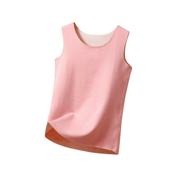 UAMVSH Sleeveless Thermal Tank Tops Women Crewneck Thick Base Layer Vest Warm Fleece Lined Cami Underwear