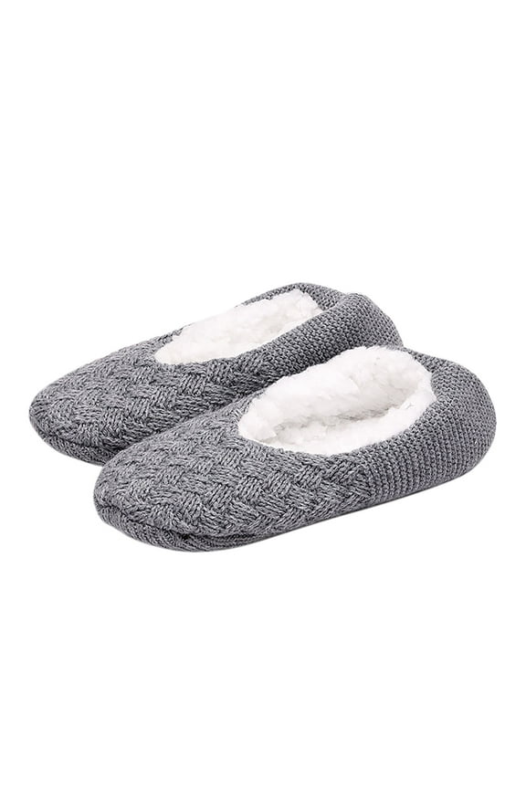 Slipper Socks for Women Thick Warm Cozy Fleece Lined Socks Cable Knitted Winter Super Soft Slippers