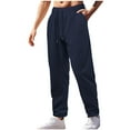 thumbnail image 1 of UAMVSH Sweatpants for Men Tapered Elastic Waist Drawstring Basic Pants Lightweight Running Jogging Athletic Pants with Pockets(Small,Navy), 1 of 7