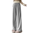 thumbnail image 1 of UAMVSH Sweatpants for Women Palazzo Summer Casual Loose Fit Active Pants with Drawstring High Waist Baggy Wide Leg Pockets Lounge Pants, 1 of 5