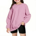 thumbnail image 1 of UAMVSH Sweatshirts for Boys Girls Casual Unisex Kids Oversized Long Sleeve Athletic Tops Soft Fall Winter Crew Neck Pullover(9-10 Years,Pink), 1 of 5