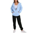 thumbnail image 1 of UAMVSH Sweatsuits Women 2 Piece Outfit Zip Up Jacket Jogger Pants Matching Set Oversized Hooded Sweatshirt Lounge Set with Pockets, 1 of 7