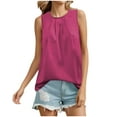 thumbnail image 1 of UAMVSH Tank Tops for Women Sleeveless Chiffon Blouses Dressy Casual Summer Crew Neck Cute Work Shirts, 1 of 3