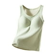 thumbnail image 1 of UAMVSH Thermal Tank Tops for Women Ribbed Knit Sleeveless Undershirt Camisole Warm Base Layer Vest with Bras, 1 of 7