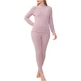 thumbnail image 1 of UAMVSH Thermal Underwear 2 Piece Sets for Women Warm Winter Long Sleeve Layering Tops with Skinny Pants Comfy Loungewear Outfits(XX-Large,Purple), 1 of 5