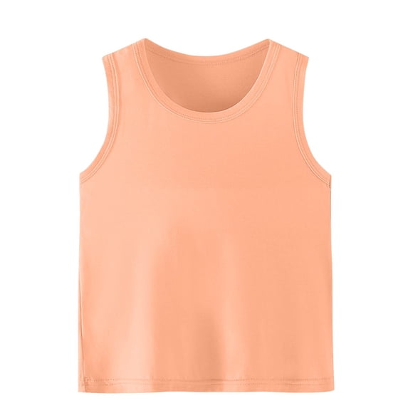 UAMVSH Toddler Boys Girls Tank Tops Children Sleeveless Comfy Undershirts Summer Breathable Crewneck Basic Tees 2-15 T