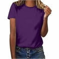 thumbnail image 1 of UAMVSH Tops for Women Summer Short Sleeve T Shirt Casual Crew Neck Trendy Tshirt Basic Blouse Tees, 1 of 5