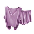 thumbnail image 1 of UAMVSH Two Piece Outfits for Women Summer Tank Top Camis and Shorts Bottoms Sleepwear Pajamas Set, 1 of 4