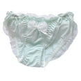 thumbnail image 1 of UAMVSH Underwear for Women Panties Lace Ruffled Bow Knot Cute Underwear Breathable Comfy Briefs, 1 of 3
