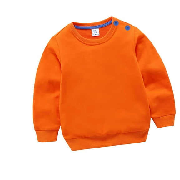 UAMVSH Unisex Baby Solid Cotton Pullover Sweatshirt T-Shirt Newborn Infant Baby Crewneck Long Sleeve Tshirts Tops Blouse