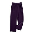 thumbnail image 1 of UAMVSH Velvet Pants for Women Elastic Waist Casual Wide Leg Pants Comfy Soft Lounge Pants with Pockets Fashion Clothing, 1 of 7