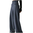 thumbnail image 1 of UAMVSH Wide Leg Palazzo Pants for Women Pleated High Waisted Flowy Baggy Pants Loose Comfy Lounge Trousers with Pockets, 1 of 5