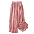 thumbnail image 1 of UAMVSH Wide Leg Pants Woman Embroidered Soft Knit Loose Pants Trendy Casual Cute Cropped Trousers Spring Summer Clothes, 1 of 7