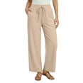 thumbnail image 1 of UAMVSH Wide Leg Pants for Women Comfy Drawstring Casual Pants Baggy Lounge Trousers Spring Summer Clothes with Pockets, 1 of 4