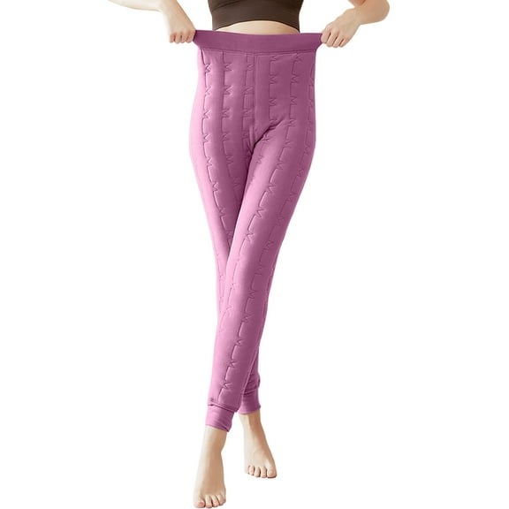 UAMVSH Winter Thermal Leggings for Women Stretch High Rise Underwear for Cold Weather Fleece Lined Bottom Pants