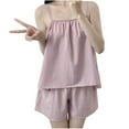 thumbnail image 1 of UAMVSH Women 2 Piece Pajama Set Sleeveless Crop Cami Tops and Shorts Lounge Sleepwear Pj Set, 1 of 3