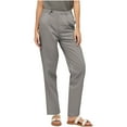 thumbnail image 1 of UAMVSH Women Cotton Linen Dress Pants with Pockets Soft Fall Button Office Work Pants with Pockets Casual Straight Leg Lounge Pants(Medium,Gray), 1 of 7