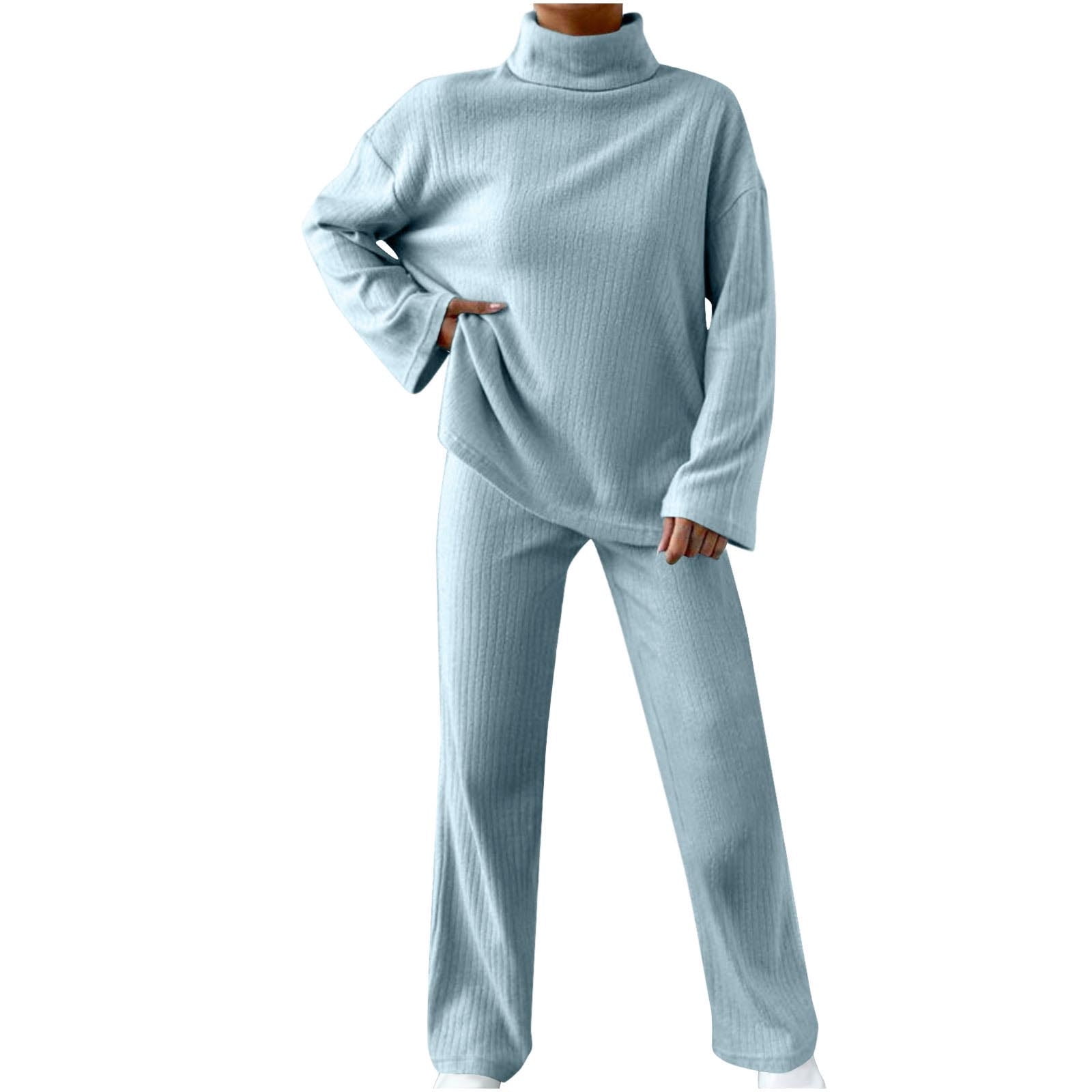 Tracksuit Set Turtleneck Tracksuit Women's Korean Cashmere Two