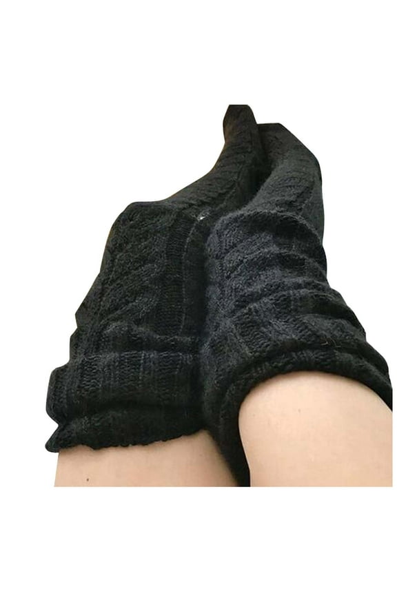 Women's Cable Knitted Thigh High Socks Long Winter Stockings over Knee Leg Warmers for Winter