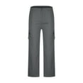 thumbnail image 1 of UAMVSH Women's Cargo Pants Elastic Waist Button Athletic Pants Baggy Wide Leg Outdoor Hiking Athletic Pants with Pockets(5X-Large,Dark Gray), 1 of 6