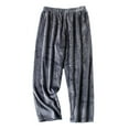 thumbnail image 1 of UAMVSH Women's Flannel Fleece Pajama Pants Elastic Waist Plush Pj Bottom Warm Winter Thicken Sherpa Sleepwear Lounge Pants(Medium,Dark Gray), 1 of 3