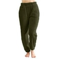 thumbnail image 1 of UAMVSH Women's Fuzzy Pajama Pants Fleece Warm Elastic Waist Sleep Pants Comfy Soft Cinch Bottom Lounge Pants with Pockets, 1 of 7