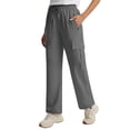 thumbnail image 1 of UAMVSH Women's Hiking Pants Lightweight Waterproof Wide Leg Cargo Pants with Pockets Water Resistant Outdoor Camping Drawstring Athletic Pants, 1 of 7