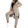 thumbnail image 1 of UAMVSH Women's Hoodie and Sweatpants Sets Casual Zip up Fleece Sweatsuit 2 Piece Outfits Fashion Long Sweatshirt with Jogger Pants(XX-LargeKhaki), 1 of 7