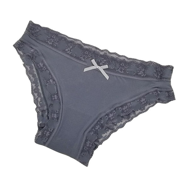 UAMVSH Women's Lace Underwear Bikini Panties for Ladies Lace Trim Breathable Panty Stretch Briefs Soft Thongs